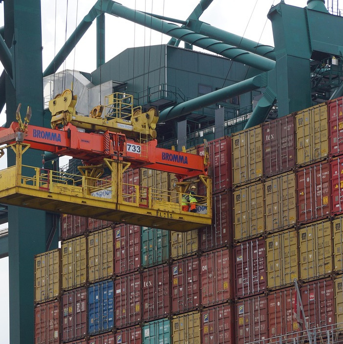 cargo ship port containers